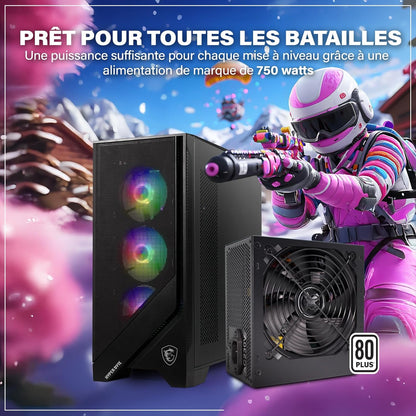 High-Performance Gaming Desktop PC - AMD Ryzen 7 5700G 4.6 GHz | Radeon Vega 8 | 32GB DDR4 RAM | 1TB SSD | Silent Water Cooling | WLAN | Windows 11 Pro