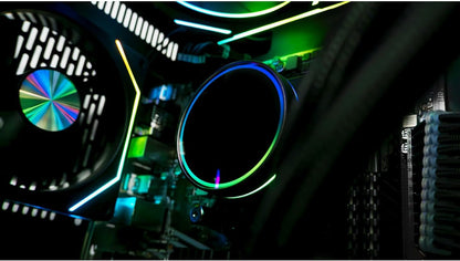 ADMI Gaming PC - AMD Ryzen 7 5700X with Liquid CPU Cooler - RTX 4060 8GB GDDR6 - 32GB DDR4 3200MHz RAM - 1TB NVMe SSD - Mars ARGB Black Gaming Case - WiFi - Windows 11