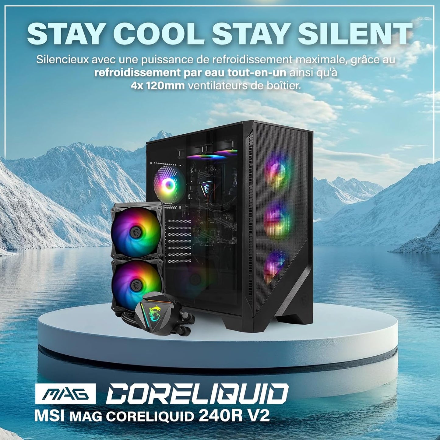 High-Performance Gaming Desktop PC - AMD Ryzen 7 5700G 4.6 GHz | Radeon Vega 8 | 32GB DDR4 RAM | 1TB SSD | Silent Water Cooling | WLAN | Windows 11 Pro