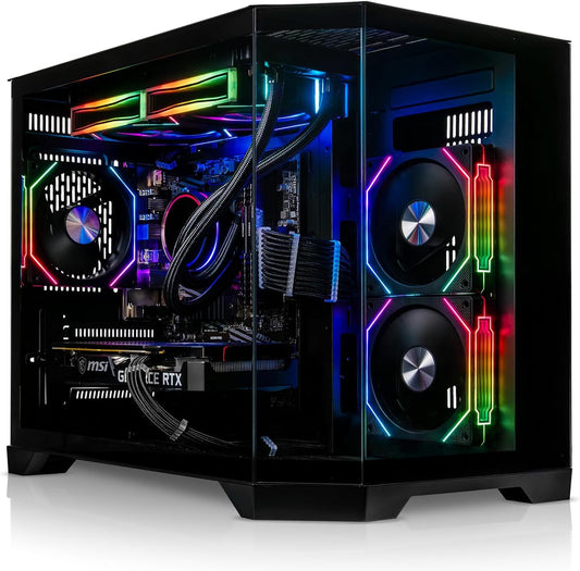 ADMI Gaming PC - AMD Ryzen 7 5700X with Liquid CPU Cooler - RTX 4060 8GB GDDR6 - 32GB DDR4 3200MHz RAM - 1TB NVMe SSD - Mars ARGB Black Gaming Case - WiFi - Windows 11
