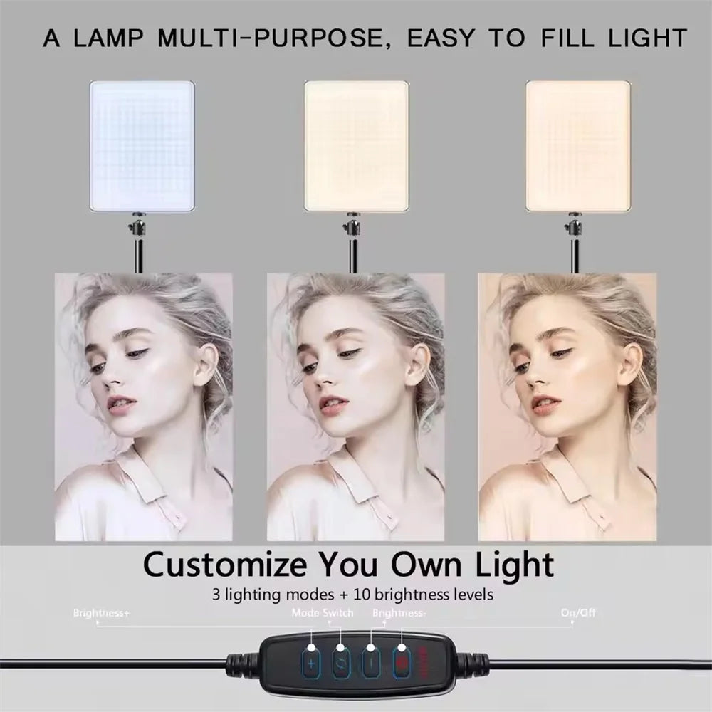 Lampe LED de studio 3000K-6500K avec bras articulé – Parfaite pour selfies, Zoom, YouTube et streaming en direct