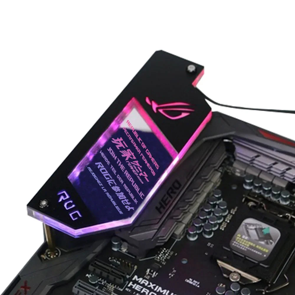 Panneau d’Éclairage ARGB ATX IO DIY – AURA SYNC 5V pour Carte Mère ROG, Plaque Décorative
