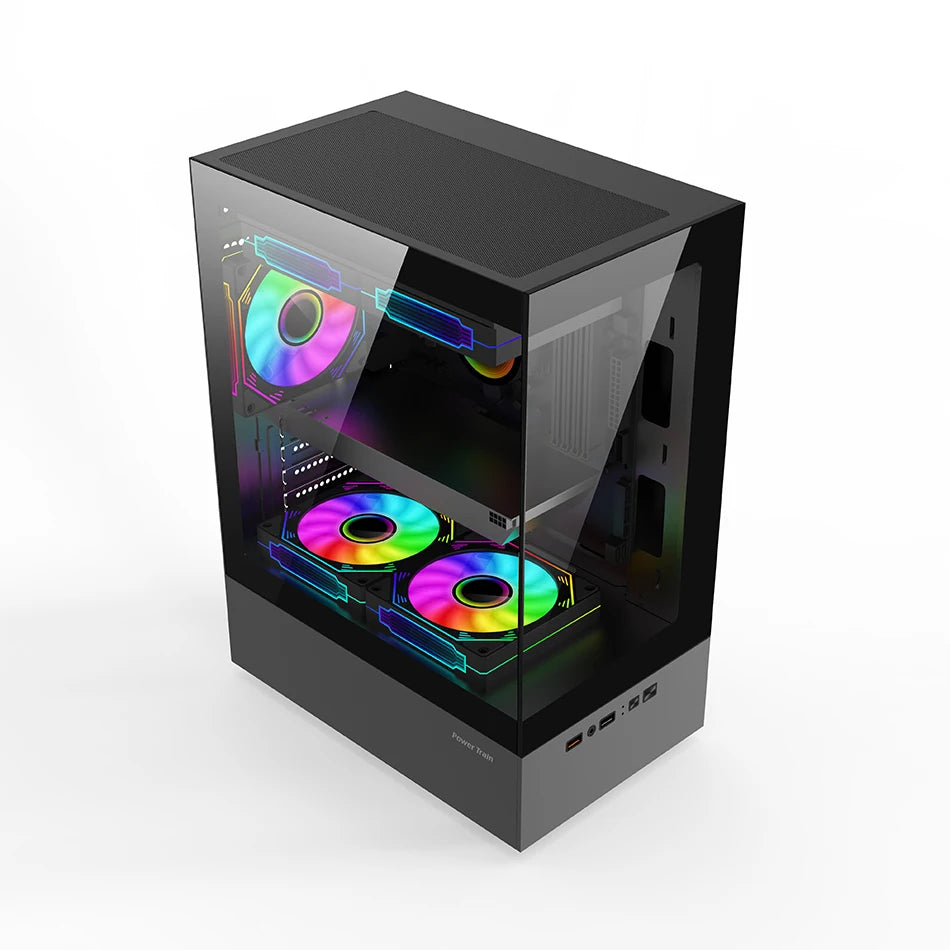 Boîtier PC Illusionary Realm – Châssis Gamer M-ATX / ITX avec Panneau Latéral Transparent et Support Watercooling 240 mm