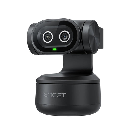 Webcam 4K EMEET PIXY à double caméra – Suivi AI, Capteur Sony, Contrôle gestuel, Autofocus et 3 micros intégrés pour streaming et visioconférence