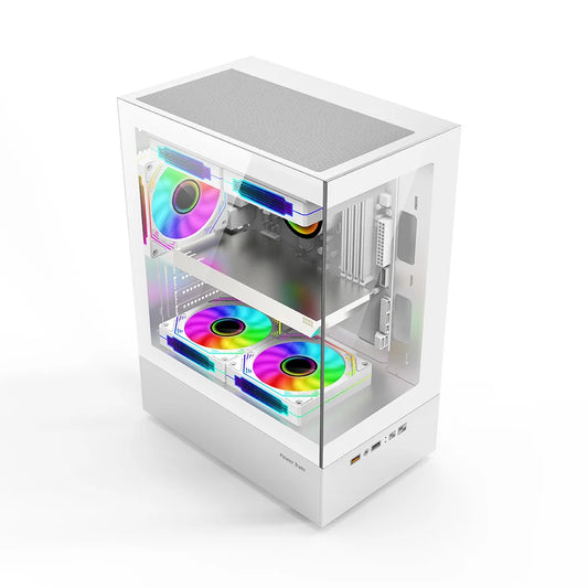 Boîtier PC Illusionary Realm – Châssis Gamer M-ATX / ITX avec Panneau Latéral Transparent et Support Watercooling 240 mm