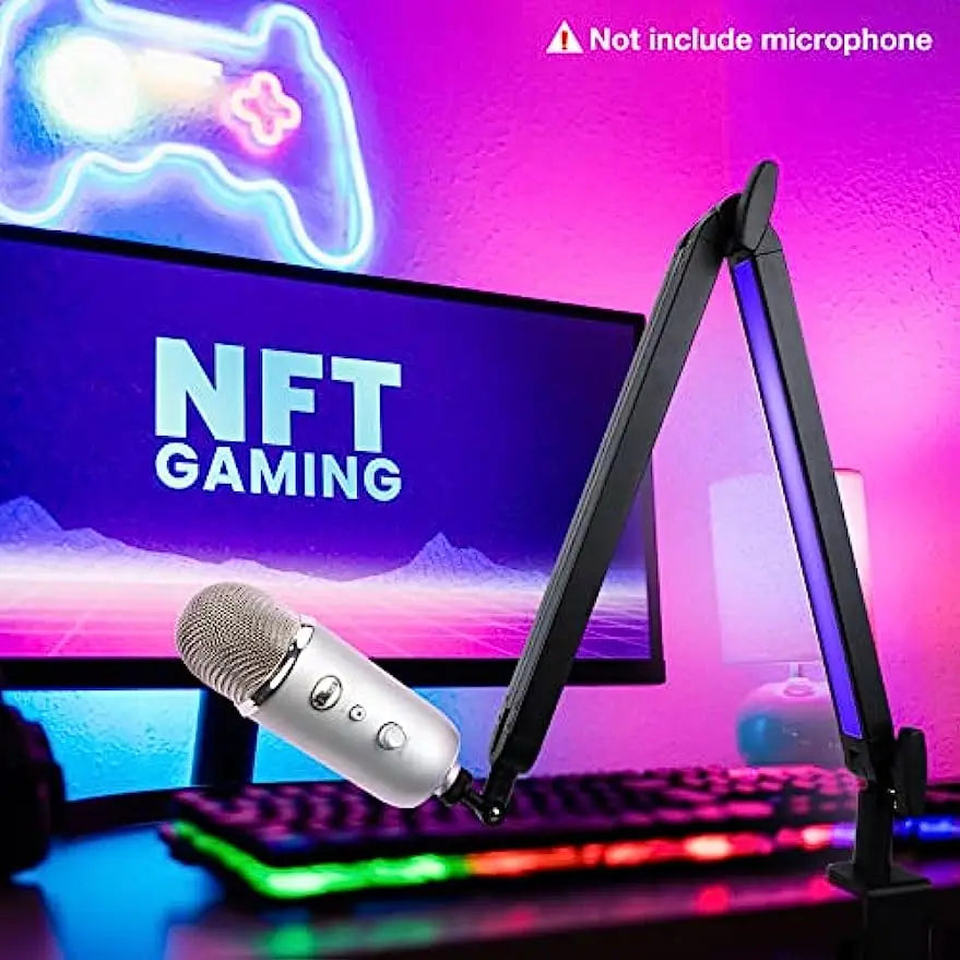 Support de Microphone à Bras Articulé à Suspension Lourde Réglable pour Micro SM7B, K688, K658, AM8, Microphone à Condensateur, Studio d’Enregistrement