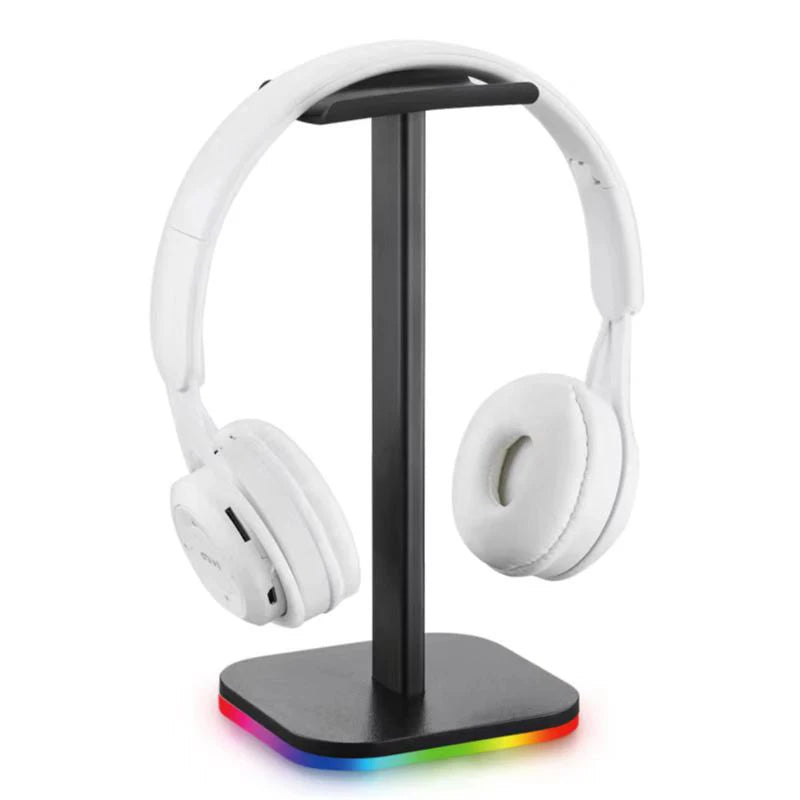 Support Casque RGB pour Gaming avec Ports USB – Support de Bureau avec Contrôle Tactile et Éclairage pour Casque / Écouteurs