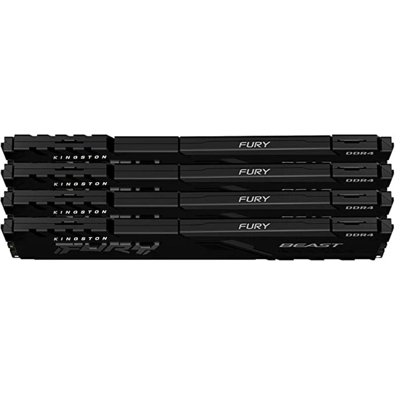 FURY Mémoire RAM DDR4 BEAST pour ordinateur de bureau – 8 Go, 16 Go ou 32 Go – Fréquences 2400 / 2666 / 3200 / 3600 MHz – DDR4 DIMM 288 pins – 1,2 V – PC4-21300, PC4-25600, PC4-28800