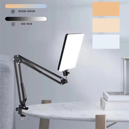 Lampe LED de studio 3000K-6500K avec bras articulé – Parfaite pour selfies, Zoom, YouTube et streaming en direct