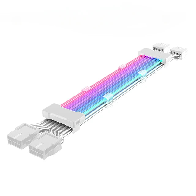 ARGB PSU Power Supply Extension Cable 24 Pin Motherboard Extension Cable Graphics Card 8-Pin 6+2Pin RGB Glow Extension Cable