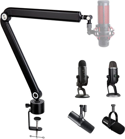 Support de Microphone à Bras Articulé à Suspension Lourde Réglable pour Micro SM7B, K688, K658, AM8, Microphone à Condensateur, Studio d’Enregistrement