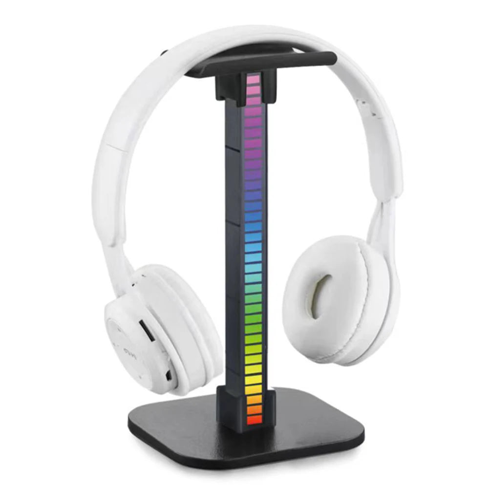 Support Casque RGB pour Gaming avec Ports USB – Support de Bureau avec Contrôle Tactile et Éclairage pour Casque / Écouteurs