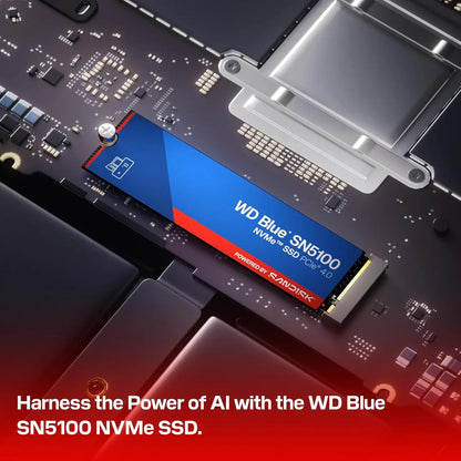 SSD Bleu SN5100 M.2 2280 NVMe Disque SSD Interne Haute Vitesse PCIe 4.0 pour Gaming, Compatible PC et Ordinateur Portable