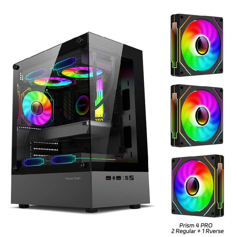 Boîtier PC Illusionary Realm – Châssis Gamer M-ATX / ITX avec Panneau Latéral Transparent et Support Watercooling 240 mm