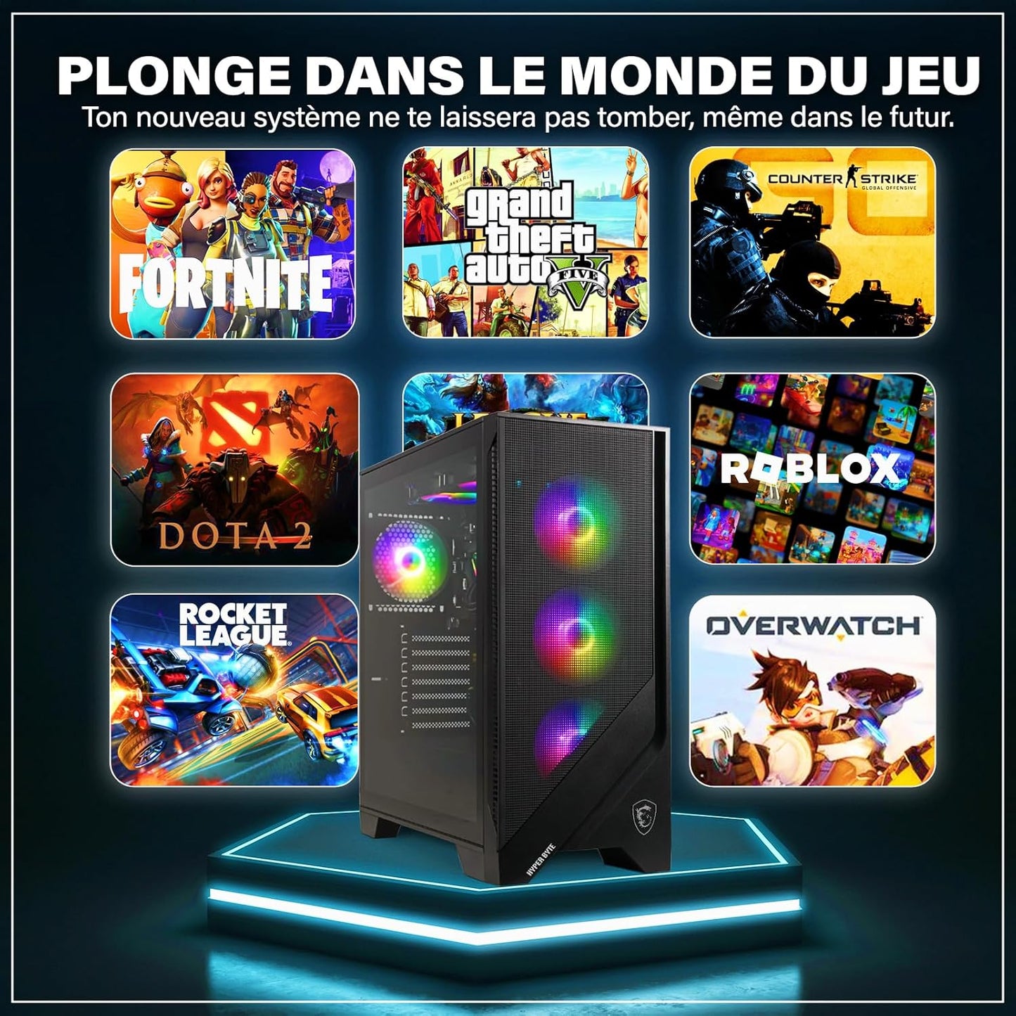 High-Performance Gaming Desktop PC - AMD Ryzen 7 5700G 4.6 GHz | Radeon Vega 8 | 32GB DDR4 RAM | 1TB SSD | Silent Water Cooling | WLAN | Windows 11 Pro